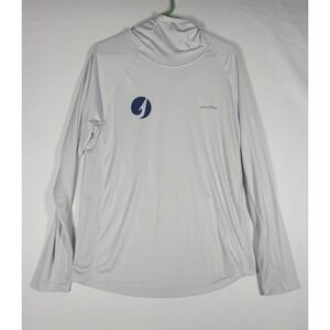 Grundens Solstrale Sun Hoody Men's Large Glacier Pullover Sun Hoodie UPF 50 Fish